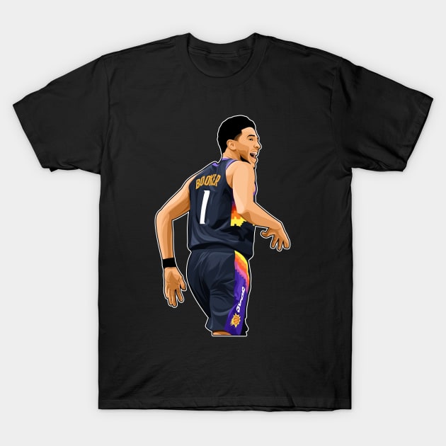 Devin Booker #1 Celebrate The Games T-Shirt by GuardWall17